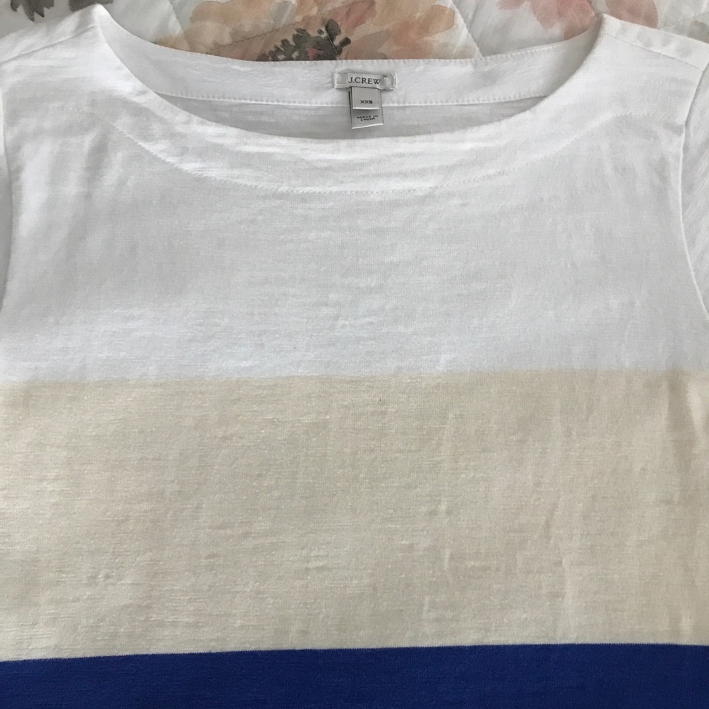 J. Crew Colorblock Shift Spring T Shirt Dress XXS - Picture 4 of 6